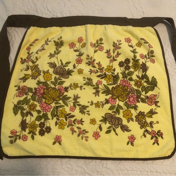 ✨Almost New✨ Vintage MCM Wabasso x Royal Doulton Terrycloth Apron - Picture 1 of 5